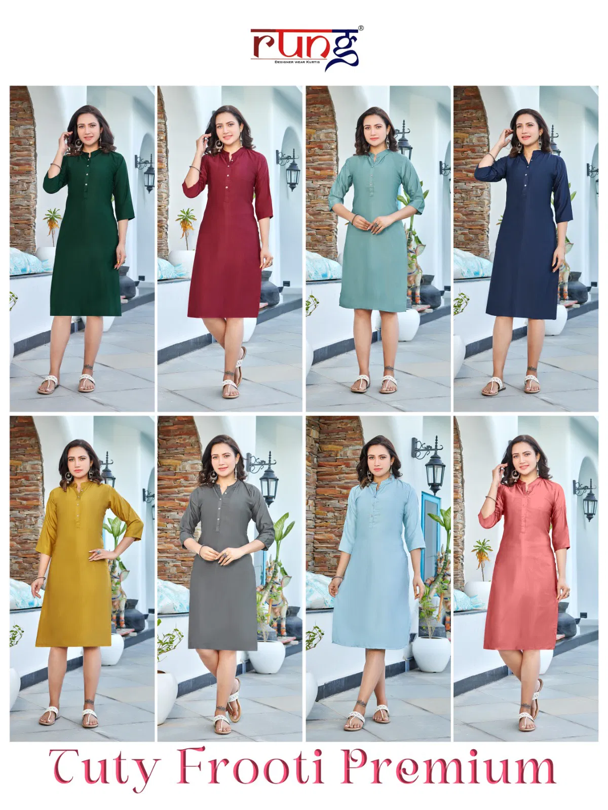 Tuty Frooty Premium By Rung Plain Daily Wear Kurtis Wholesale Price In Surat